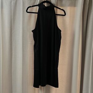 Banana Republic Mini Elegant Black Keyhole Back Dress